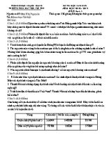 Bộ đề thi học sinh giỏi môn Địa lý Lớp 8 - Năm học 2018-2019 - Bùi Thị Xuyên